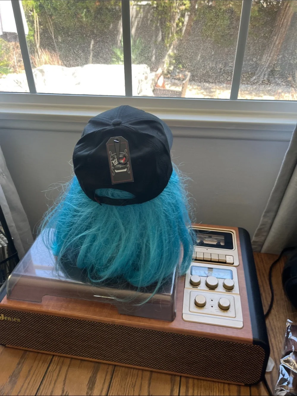 Black 'Rock N Roll' Embroidered Baseball Cap